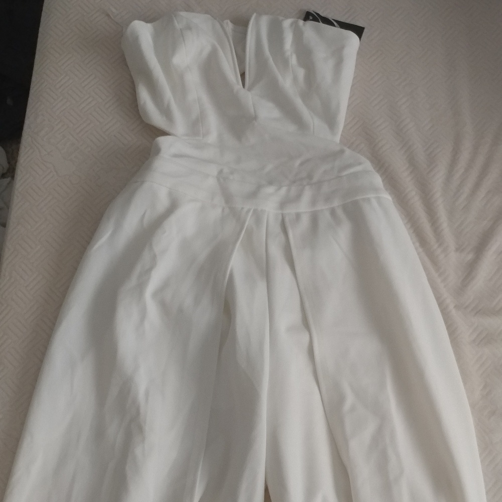 White cut out jumpsuit